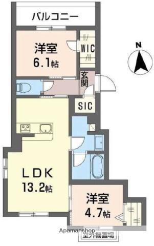 エル カモン(2LDK/2階)の間取り写真