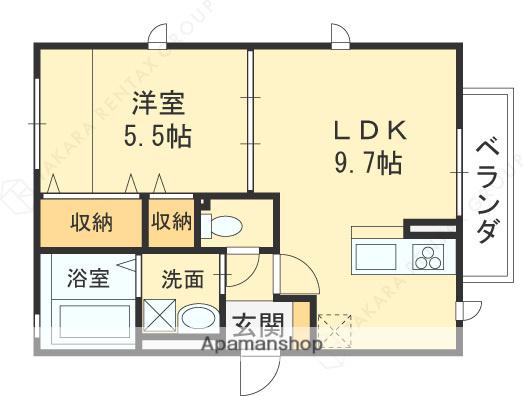 ハイム・グランドスラム(1LDK/2階)の間取り写真