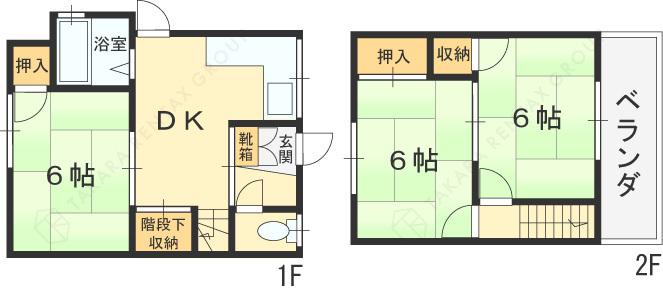 河内町　貸家(3DK)の間取り写真