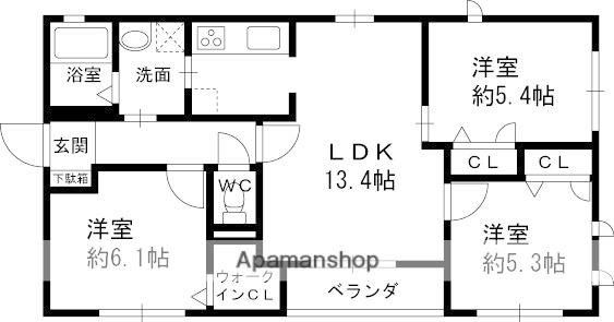 シャーメゾン八戸ノ里(3LDK/2階)の間取り写真