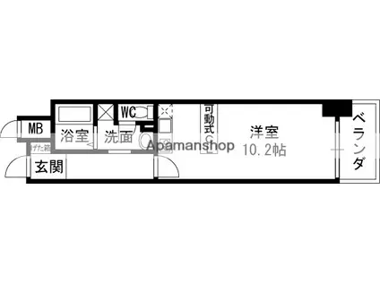 ロネスタ新深江(ワンルーム/5階)の間取り写真