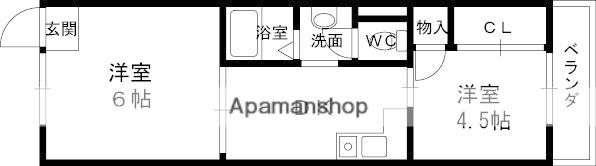 田中ハイツ(2K/2階)の間取り写真