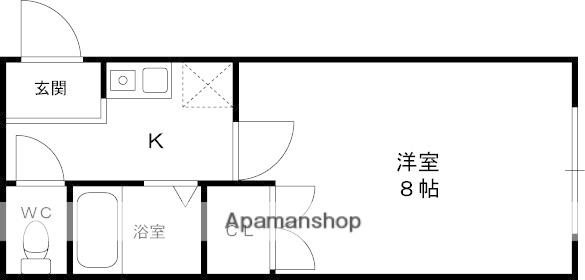 ハイツセリオ(1K/1階)の間取り写真