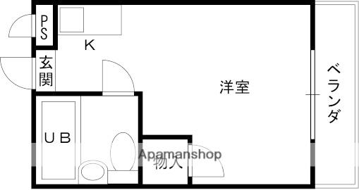 ユニコーン82西野(ワンルーム/3階)の間取り写真