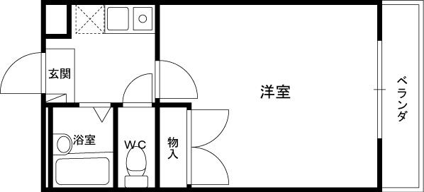 レオパレスヤマト(1K/3階)の間取り写真