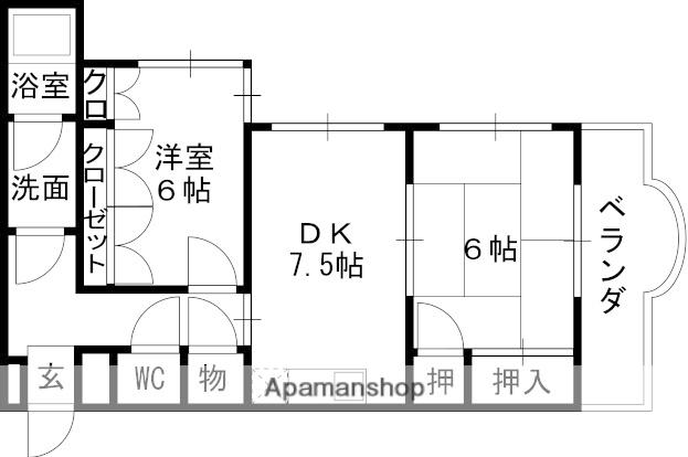 メゾン・ド・ノン(2DK/4階)の間取り写真