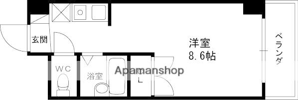 アミティ宝塚(ワンルーム/2階)の間取り写真