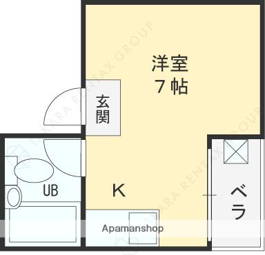 レジデンス春(ワンルーム/4階)の間取り写真