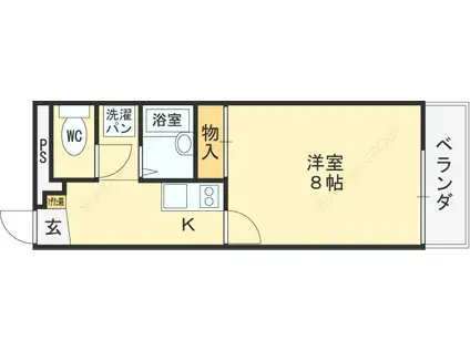 レオネクストシャルマンⅢ(1K/3階)の間取り写真