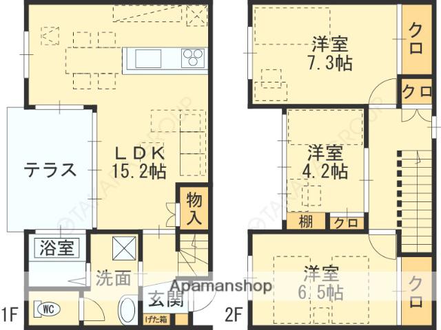 近鉄南大阪線 布忍駅 徒歩5分 2階建 築12年(3LDK)の間取り写真