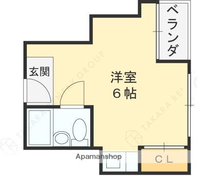 山田ビル(ワンルーム/4階)の間取り写真