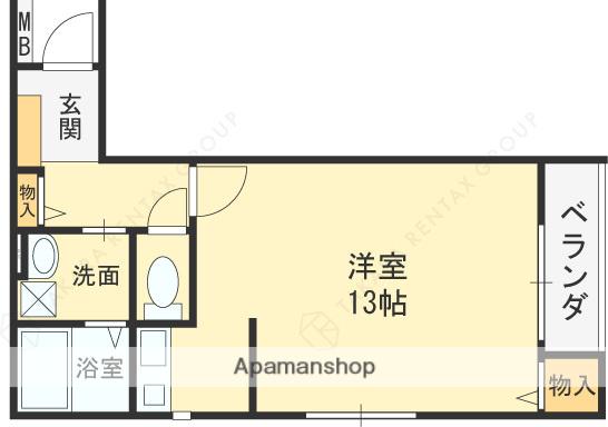 ラ・ルース(1K/1階)の間取り写真