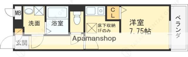 グレースWAKO(ワンルーム/1階)の間取り写真