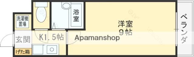 メゾンドールヤマヒデ参番館(1K/3階)の間取り写真