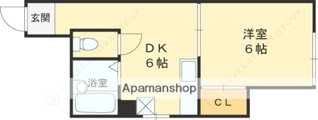 コンコード甲子園(1DK/3階)の間取り写真