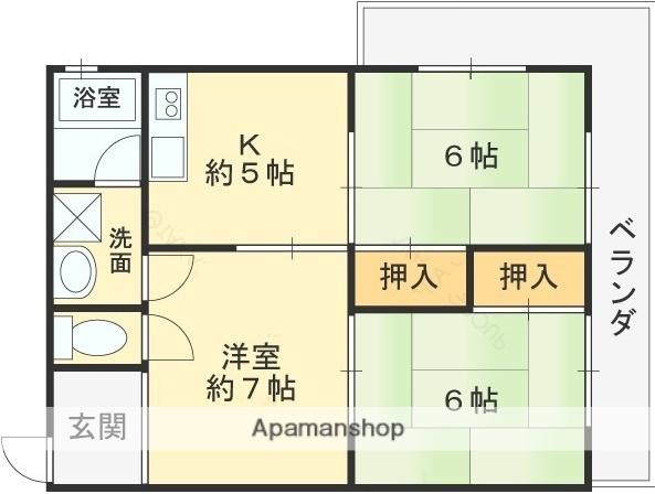 三上マンション(3K/2階)の間取り写真