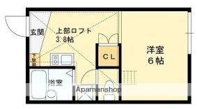 ベルディール髙美(1K/1階)の間取り写真