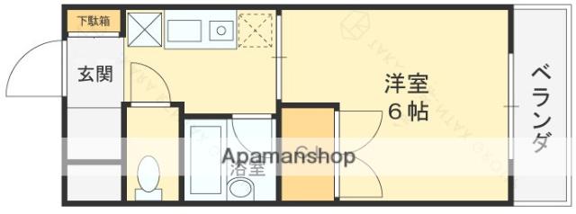 コートハウス中野(1K/4階)の間取り写真