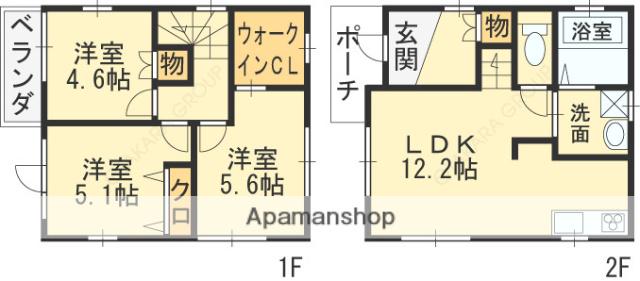 近鉄大阪線 恩智駅 徒歩9分 2階建 築15年(3LDK)の間取り写真