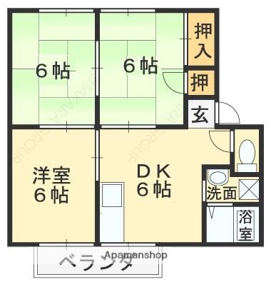 メゾンルミエール(3DK/1階)の間取り写真