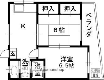 サンベール(2K/3階)の間取り写真