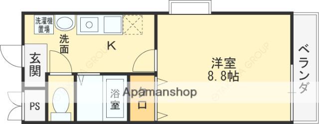 AROOM 光町(1K/10階)の間取り写真