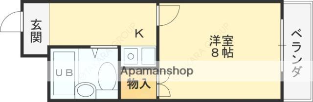 サンベールクワノ(1K/3階)の間取り写真