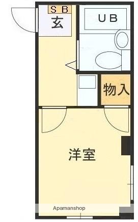 ラ・メゾン ペンギン(1K/2階)の間取り写真