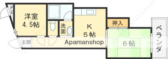 広光ハイツ(2K/4階)の間取り写真