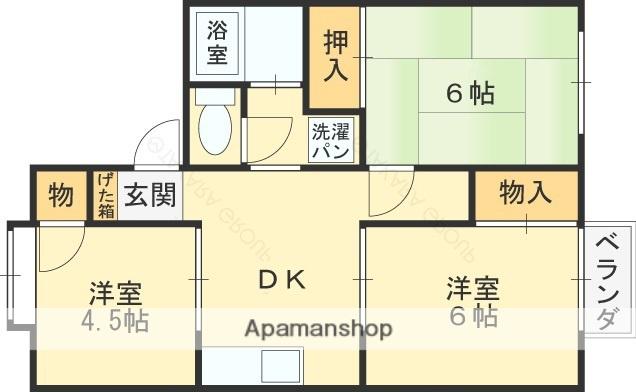 シティーハイツプロスパー(3K/1階)の間取り写真