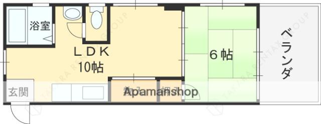 山下マンション(1LDK/3階)の間取り写真