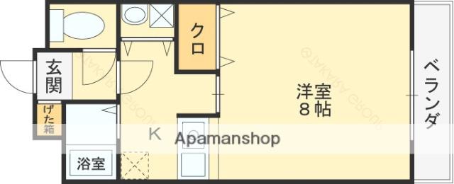 光南コスモセブン(1K/3階)の間取り写真