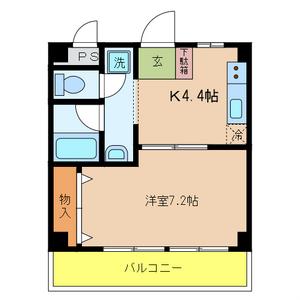 NSハイム(1DK/3階)の間取り写真