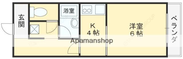ドリームスクエア(1K/1階)の間取り写真