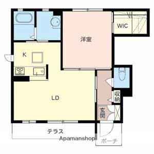 シャーメゾン オーク(1LDK/1階)の間取り写真