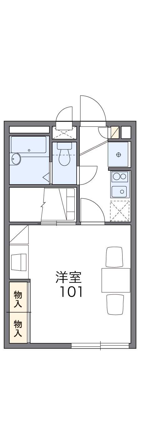 レオパレスリーザ美園(1K/2階)の間取り写真