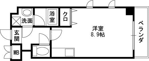 サニーヴィラジェミー(ワンルーム/4階)の間取り写真