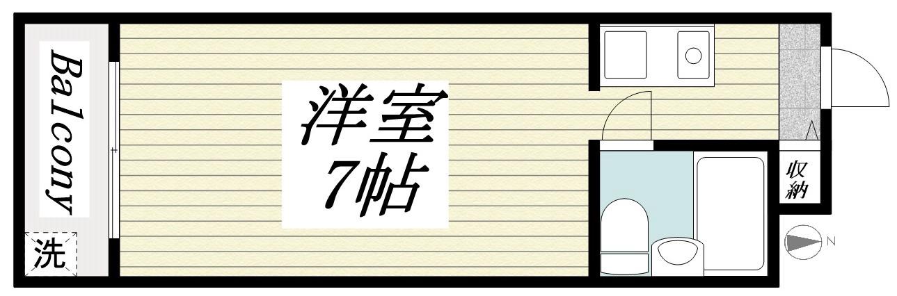 メゾンドアヴニール(ワンルーム/3階)の間取り写真