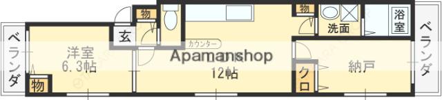 CHANCE東山本(1SLDK/2階)の間取り写真