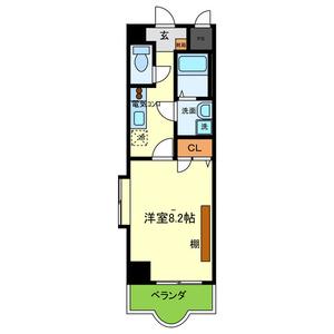 ルミエール八尾Ⅱ(1K/7階)の間取り写真