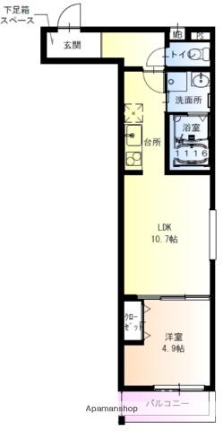 フジパレス長吉長原(1LDK/2階)の間取り写真