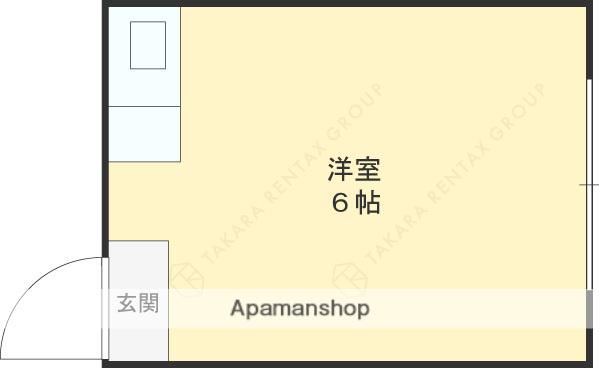 横山マンション(ワンルーム/3階)の間取り写真