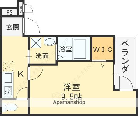 フジパレス八戸ノ里Ⅴ番館(1K/1階)の間取り写真