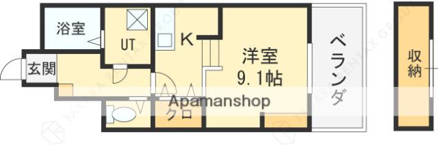 あんしんプラス小畑町08-13001(1K/1階)の間取り写真