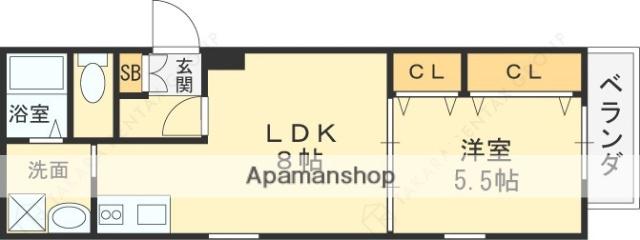 LAVIE LIBRE-K(1LDK/1階)の間取り写真