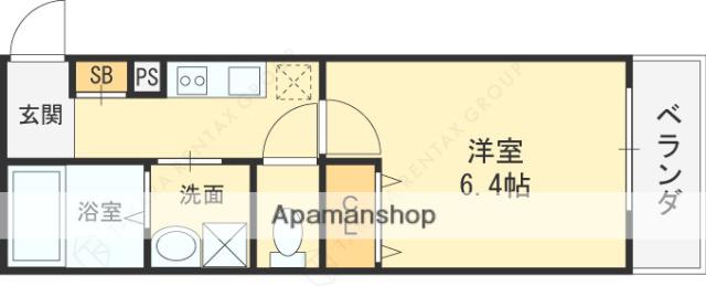ALEGRIA平野本町Ⅱ(1K/3階)の間取り写真
