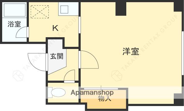 ドミール喜連(1K/8階)の間取り写真