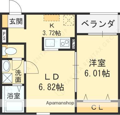 FSTYLE柏原上市(1LDK/2階)の間取り写真