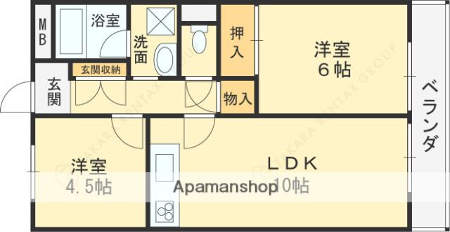 サンメゾン(2LDK/3階)の間取り写真