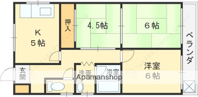 シティーハイツ八尾本町(3K/3階)の間取り写真